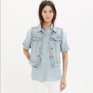 Madewell Cora Lightwash Denim Vest
